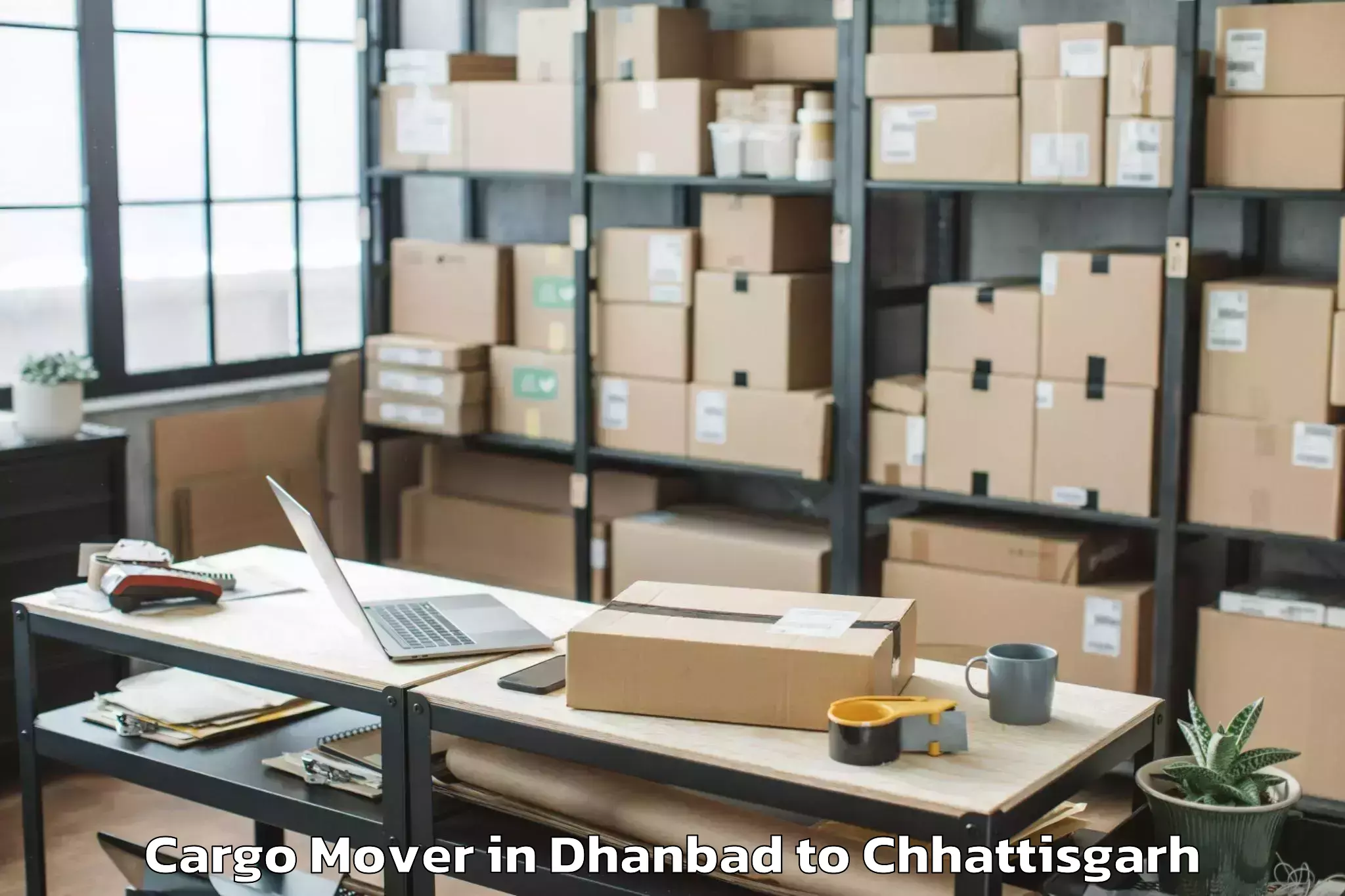 Leading Dhanbad to Khairagarh Cargo Mover Provider